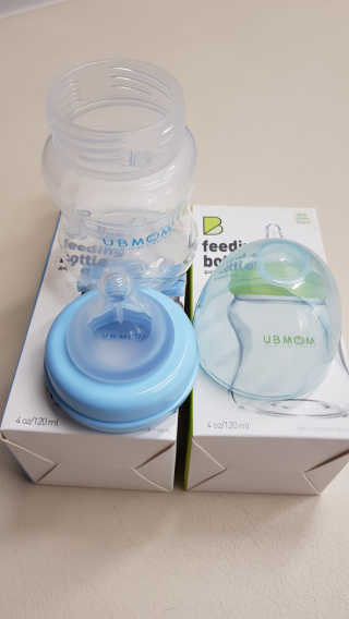 유비맘 신생아젖병 120ml 트리플팩_ 젖꼭지 포함 — 4점을 준 리뷰어가 2020년 2월 올린 사용 사진