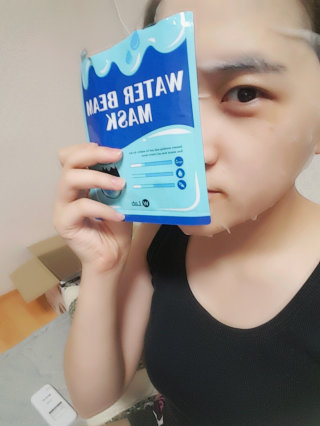 더블유랩 물광 마스크팩, 꿀광 마스크팩, 계란 마스크팩 — 4점을 준 리뷰어가 2016년 8월 올린 사용 사진