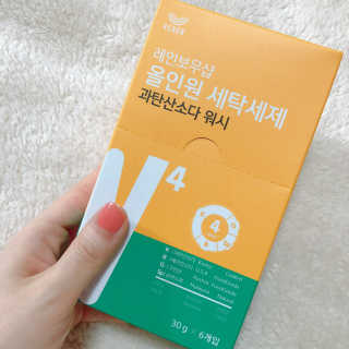 레인보우샵 올인원세탁세제,베이킹소다 스틱포6개입+세탁조클리너 — 4점을 준 리뷰어가 2018년 4월 올린 사용 사진