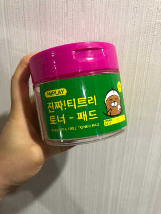 미플레이 진짜 티트리 토너 패드 — 5점을 준 리뷰어가 2018년 11월 올린 사용 사진