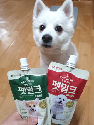 [빙그레] 에버그로 생유산균 1봉（10포입）+펫밀크2팩 — 5점을 준 리뷰어가 2019년 5월 올린 사용 사진