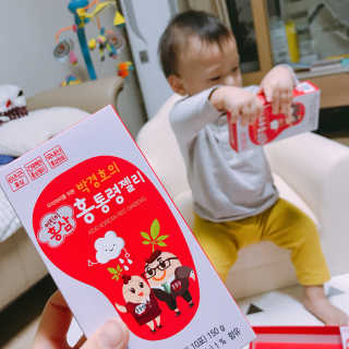 메이준뉴트리 박경호의 어린이 홍삼 홍통령젤리 30포 — 4.5점을 준 리뷰어가 2018년 4월 올린 사용 사진