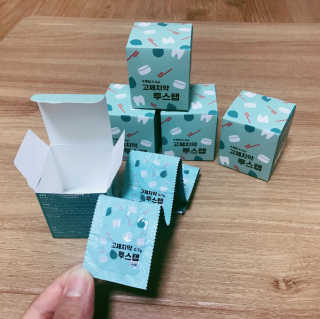 솔테라피 씹는 고체치약 투스탭 스파클레몬 6정 x 5박스 — 4점을 준 리뷰어가 2019년 6월 올린 사용 사진