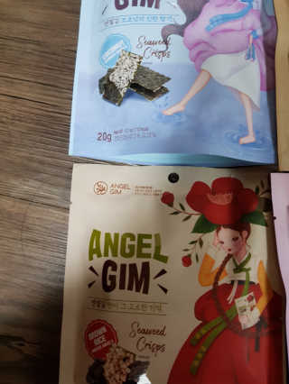 엔젤김 ANGEL GIM 춘하추동 김스낵 4종 — 5점을 준 리뷰어가 2019년 7월 올린 사용 사진
