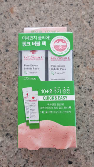 셀퓨전씨 트리악 포어 딜리트 버블 팩 — 3.83점을 준 리뷰어가 2018년 7월 올린 사용 사진