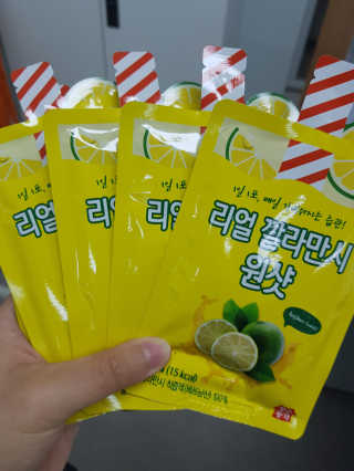 장수농가 리얼깔라만시 원샷 50ml 10팩+보틀 — 5점을 준 리뷰어가 2019년 5월 올린 사용 사진