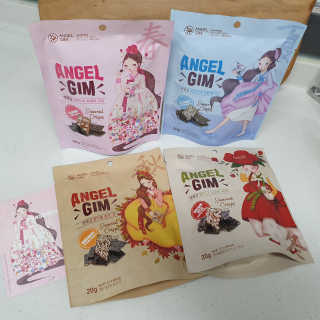 엔젤김 ANGEL GIM 춘하추동 김스낵 4종 — 5점을 준 리뷰어가 2019년 7월 올린 사용 사진