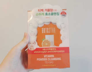 비알티씨 V10 파우더 클렌징 티백 2종 — 4점을 준 리뷰어가 2019년 2월 올린 사용 사진