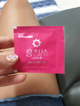 프롬바이오 홍쓰다스 아침,저녁 맞춤형 다이어트식품 14포+14포 — 4점을 준 리뷰어가 2019년 7월 올린 사용 사진