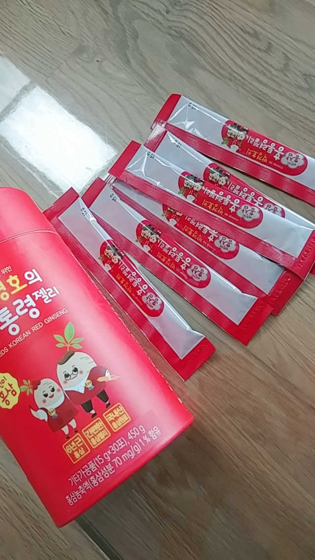 메이준뉴트리 박경호의 어린이 홍삼 홍통령젤리 30포 리뷰 사진