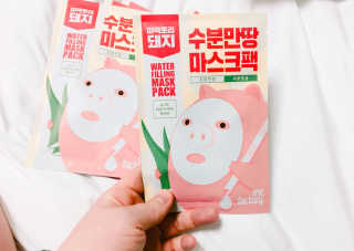 미팩토리 수분 만땅 마스크팩 5매 — 4점을 준 리뷰어가 2018년 2월 올린 사용 사진