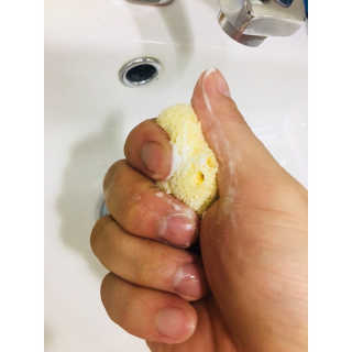 룰라러브 모공관리 끝 지중해산 천연해면 바디스펀지 — 4점을 준 리뷰어가 2018년 4월 올린 사용 사진