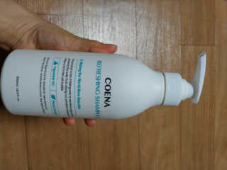 코에나샴푸 500ml — 3.5점을 준 리뷰어가 2019년 8월 올린 사용 사진