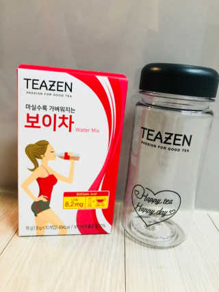 티젠 보이차 + 마이보틀 세트 — 5점을 준 리뷰어가 2018년 6월 올린 사용 사진