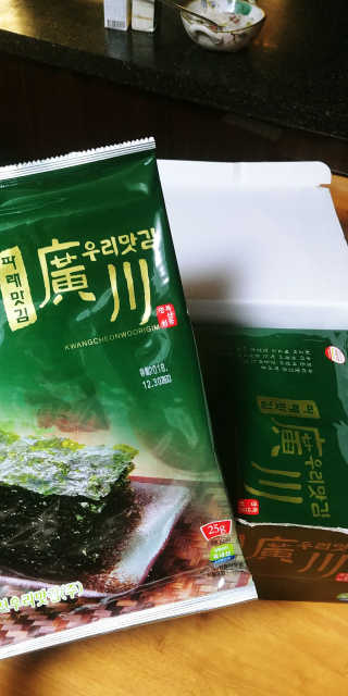 광천우리맛김 파래향 듬뿍, 바삭한 광천우리파래김 6매10봉 — 5점을 준 리뷰어가 2018년 6월 올린 사용 사진