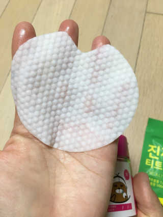 미플레이 진짜 클렌징 워터 패드 — 4.17점을 준 리뷰어가 2018년 11월 올린 사용 사진