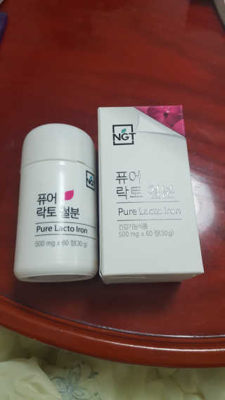네츄럴굿띵스 퓨어 락토 철분 60일분 — 4점을 준 리뷰어가 2018년 2월 올린 사용 사진