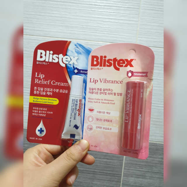 블리스텍스 립 릴리프 크림 립밤, 립 바이브런스 립밤 리뷰 사진