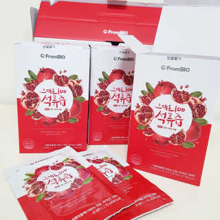 프롬바이오 오직 석류만 [그대로100 석류즙] 하루 1포로 건강하게 — 4점을 준 리뷰어가 2019년 9월 올린 사용 사진