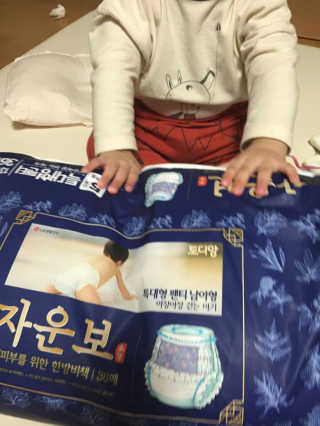 LG생활건강 토디앙 자운보 본초 팬티형 기저귀 — 4.67점을 준 리뷰어가 2017년 4월 올린 사용 사진