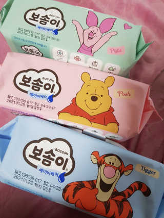 보솜이 아기물티슈 베이비케어 푸에디션 캡 74매 10입 — 4.33점을 준 리뷰어가 2019년 4월 올린 사용 사진