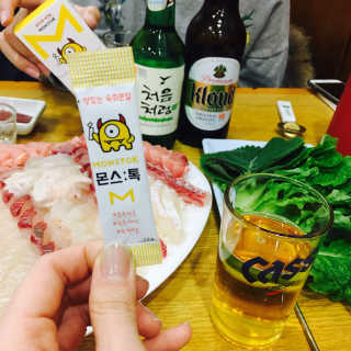 내꺼브랜드 맛있는 숙취분말 몬스톡 — 3.5점을 준 리뷰어가 2017년 1월 올린 사용 사진