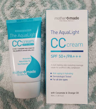 마더메이드 더 아쿠아라이트 CC크림 SPF50+ PA+++ — 5점을 준 리뷰어가 2019년 11월 올린 사용 사진