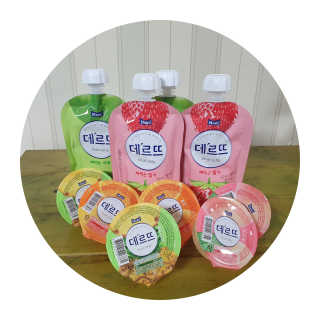데르뜨 떠먹는 과일 3종, 짜먹는 과일 2종 총 10개 체험 — 5점을 준 리뷰어가 2020년 3월 올린 사용 사진