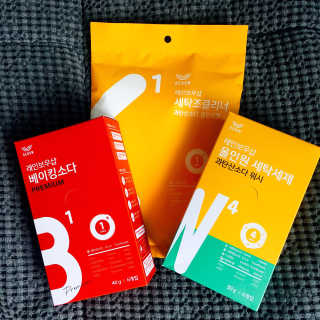 레인보우샵 올인원세탁세제,베이킹소다 스틱포6개입+세탁조클리너 — 5점을 준 리뷰어가 2018년 3월 올린 사용 사진