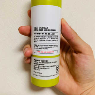 달리프 클로렐라 베러 루트 쿨링 스프레이 100ml — 5점을 준 리뷰어가 2019년 6월 올린 사용 사진