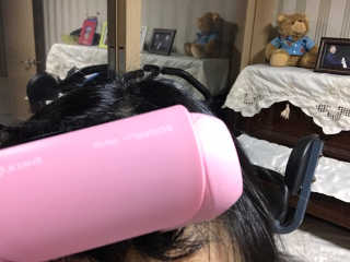 유닉스 USB 충전식 헤어롤 슈가핀 38mm — 4점을 준 리뷰어가 2020년 3월 올린 사용 사진