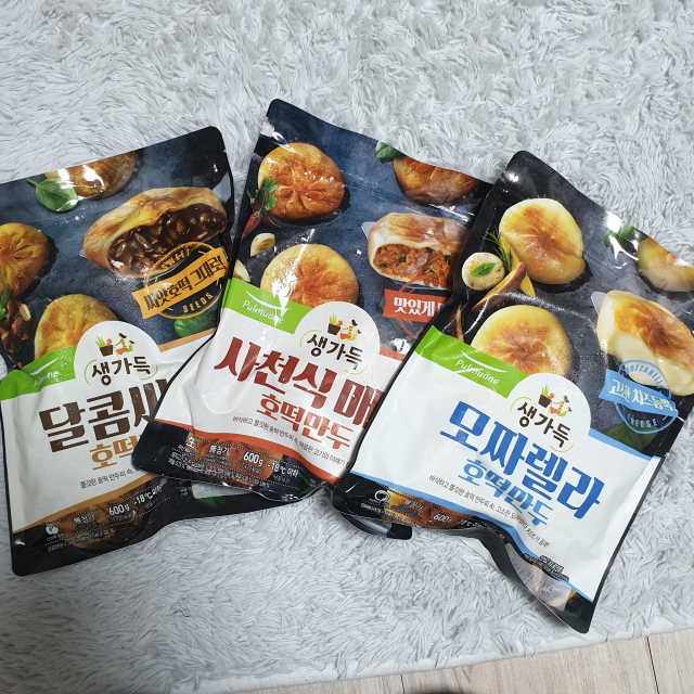 풀무원 생가득 호떡만두 3종세트 리뷰 사진