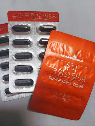 메이준뉴트리 슈퍼 크릴 오일58 1000mg x 30캡슐 — 5점을 준 리뷰어가 2020년 2월 올린 사용 사진