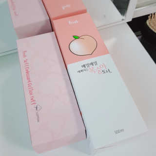 프레티 복숭아 토너 + 소프트 엠보 코튼 화장솜 — 5점을 준 리뷰어가 2019년 4월 올린 사용 사진