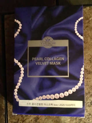 Pearl Collagen Velvet Mask 1 BOX by YVESOM — 5점을 준 리뷰어가 2019년 3월 올린 사용 사진