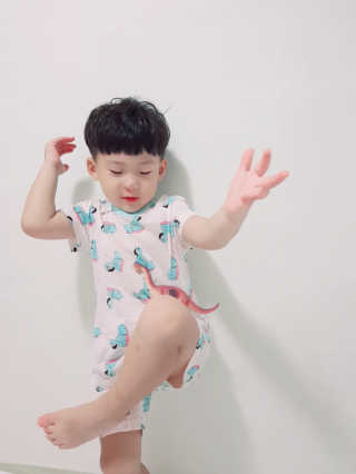프랜스링 북유럽감성 프리미엄 유아내의 5부 실내 상하복 — 5점을 준 리뷰어가 2018년 9월 올린 사용 사진