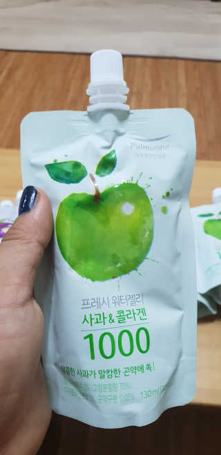 풀무원 프레시 워터젤리 — 5점을 준 리뷰어가 2018년 8월 올린 사용 사진