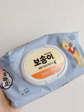 보솜이 아기물티슈 베이비케어 푸에디션 캡 74매 10입 — 5점을 준 리뷰어가 2019년 4월 올린 사용 사진