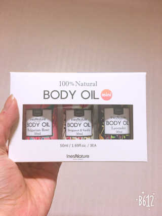 이네스네이쳐 천연 바디오일 미니 3종세트 50ml — 5점을 준 리뷰어가 2018년 6월 올린 사용 사진