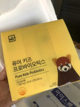 네츄럴굿띵스 퓨어 키즈 프로바이오틱스 60포 — 5점을 준 리뷰어가 2019년 5월 올린 사용 사진