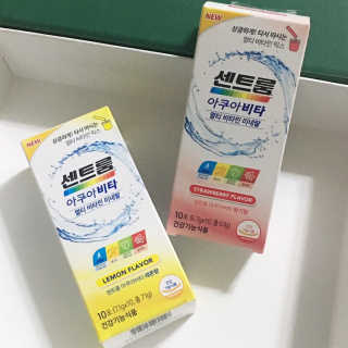 센트룸 아쿠아비타 레몬향, 딸기향 — 5점을 준 리뷰어가 2019년 6월 올린 사용 사진