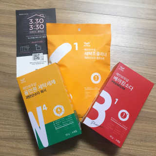 레인보우샵 올인원세탁세제,베이킹소다 스틱포6개입+세탁조클리너 — 4.5점을 준 리뷰어가 2018년 3월 올린 사용 사진