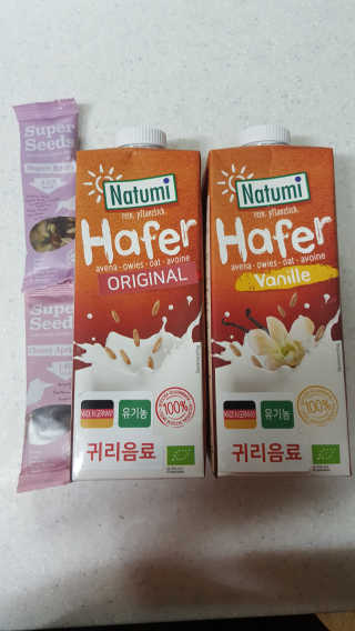 나투미 귀리음료 오리지날 1L + 바닐라 1L — 5점을 준 리뷰어가 2019년 2월 올린 사용 사진