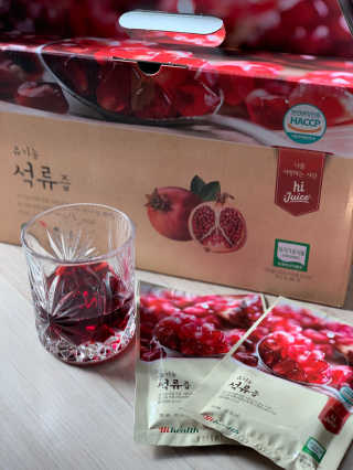 [하이헬스] 정말 진하고 맛있는 유기농 석류즙 30포 — 5점을 준 리뷰어가 2019년 11월 올린 사용 사진