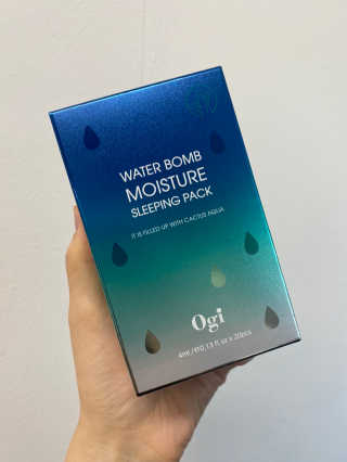 오지아이 워터 밤 모이스처 슬리핑 팩 4ml X 20pcs — 3점을 준 리뷰어가 2020년 2월 올린 사용 사진