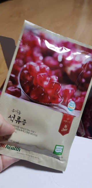 [하이헬스] 정말 진하고 맛있는 유기농 석류즙 30포 — 4점을 준 리뷰어가 2019년 12월 올린 사용 사진