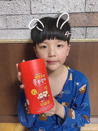 메이준뉴트리 박경호의 어린이 홍삼 홍통령젤리 30포 — 5점을 준 리뷰어가 2020년 2월 올린 사용 사진