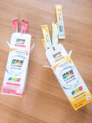 센트룸 아쿠아비타 레몬향, 딸기향 — 5점을 준 리뷰어가 2019년 6월 올린 사용 사진