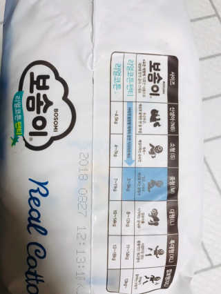 보솜이 리얼코튼 팬티형 — 5점을 준 리뷰어가 2019년 3월 올린 사용 사진