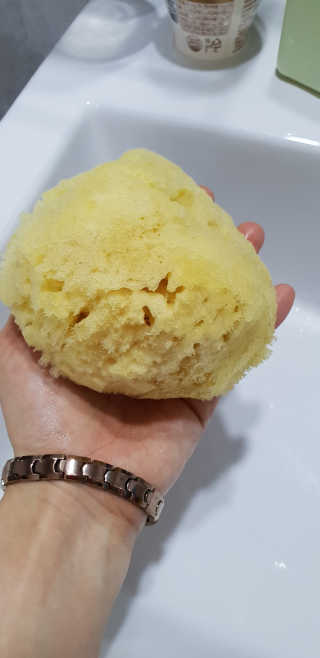 룰라러브 모공관리 끝 지중해산 천연해면 바디스펀지 — 4.33점을 준 리뷰어가 2018년 4월 올린 사용 사진